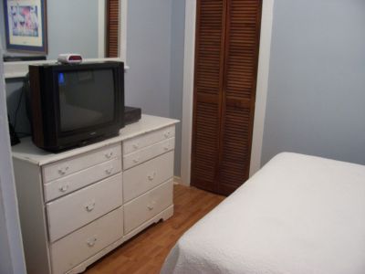 One of five bedrooms at family friendly beach house