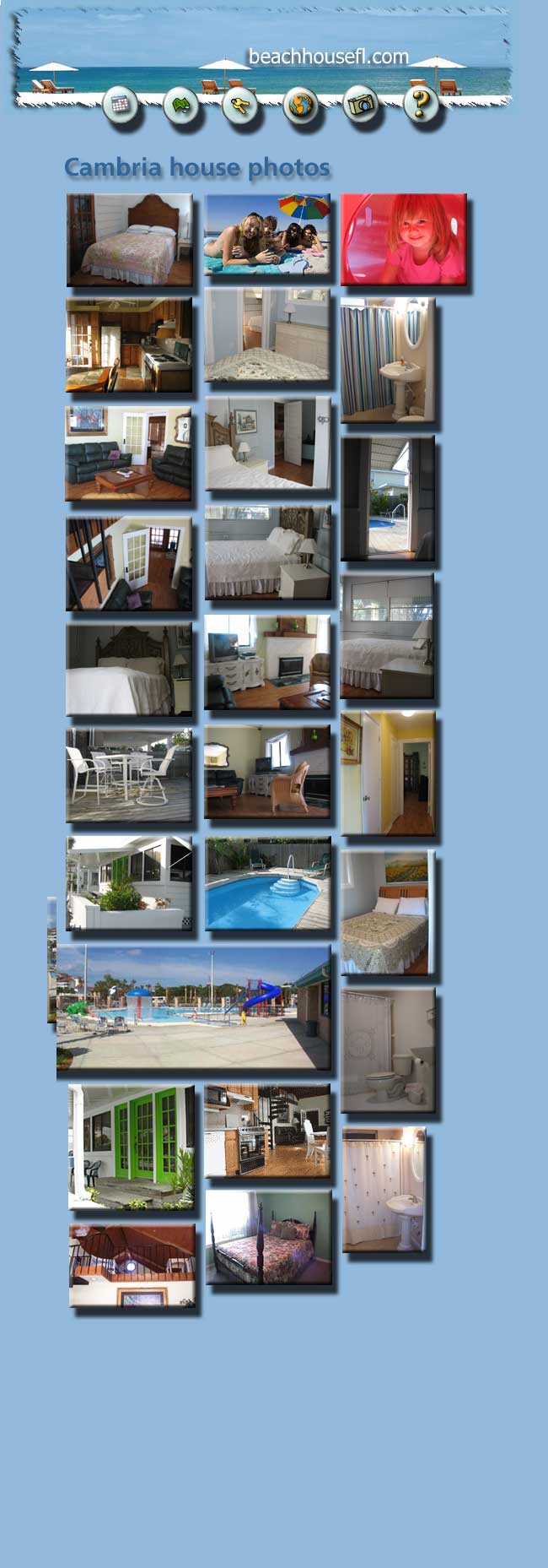 Vacation beach rental home photos