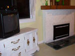 Beach house rental fireplace