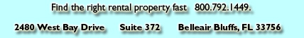 Vacation Rentals house rentals in and around Tampa Bay and Clearwater Beach Florida
